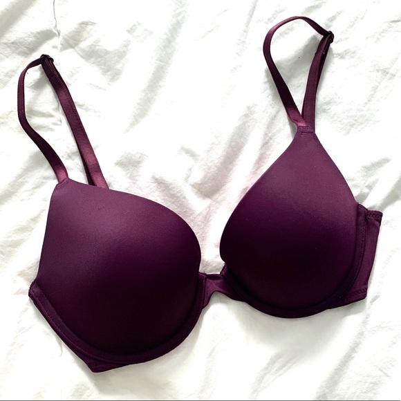 PINK Victoria’s Secret Red Burgundy Push up Bra